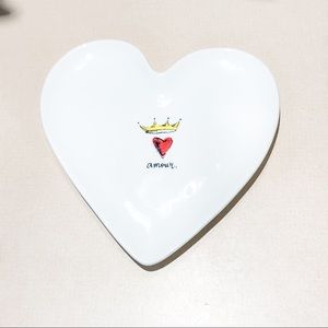 Rae Dunn Heart shaped Valentines Day plate